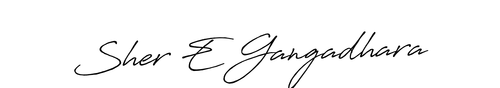 How to Draw Sher E Gangadhara signature style? Antro_Vectra_Bolder is a latest design signature styles for name Sher E Gangadhara. Sher E Gangadhara signature style 7 images and pictures png