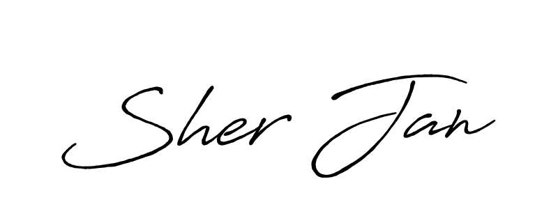 How to make Sher Jan signature? Antro_Vectra_Bolder is a professional autograph style. Create handwritten signature for Sher Jan name. Sher Jan signature style 7 images and pictures png