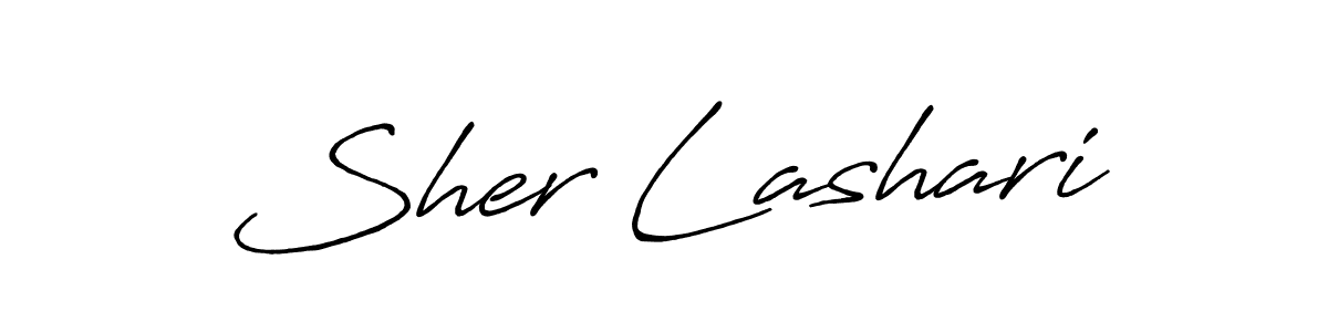 How to make Sher Lashari name signature. Use Antro_Vectra_Bolder style for creating short signs online. This is the latest handwritten sign. Sher Lashari signature style 7 images and pictures png
