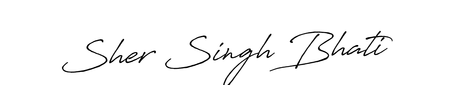 Design your own signature with our free online signature maker. With this signature software, you can create a handwritten (Antro_Vectra_Bolder) signature for name Sher Singh Bhati. Sher Singh Bhati signature style 7 images and pictures png