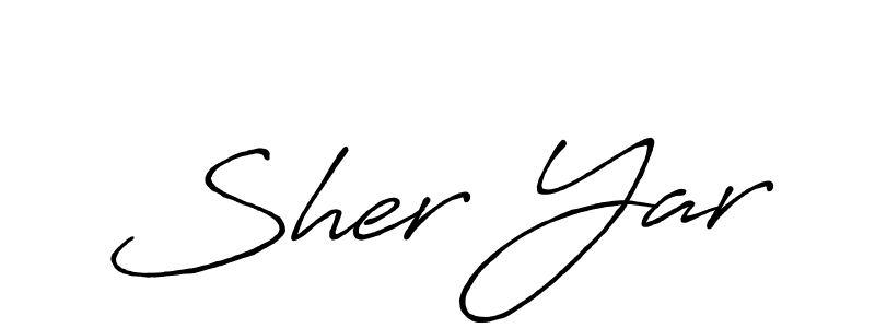 Once you've used our free online signature maker to create your best signature Antro_Vectra_Bolder style, it's time to enjoy all of the benefits that Sher Yar name signing documents. Sher Yar signature style 7 images and pictures png