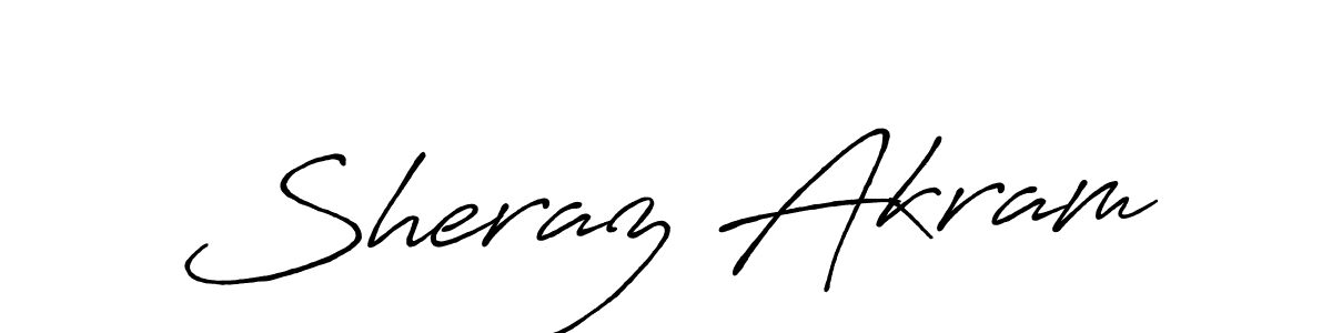 This is the best signature style for the Sheraz Akram name. Also you like these signature font (Antro_Vectra_Bolder). Mix name signature. Sheraz Akram signature style 7 images and pictures png