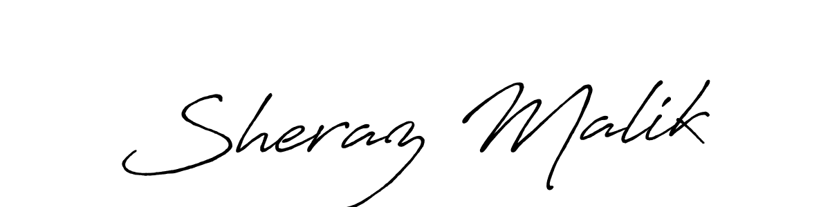 Antro_Vectra_Bolder is a professional signature style that is perfect for those who want to add a touch of class to their signature. It is also a great choice for those who want to make their signature more unique. Get Sheraz Malik name to fancy signature for free. Sheraz Malik signature style 7 images and pictures png