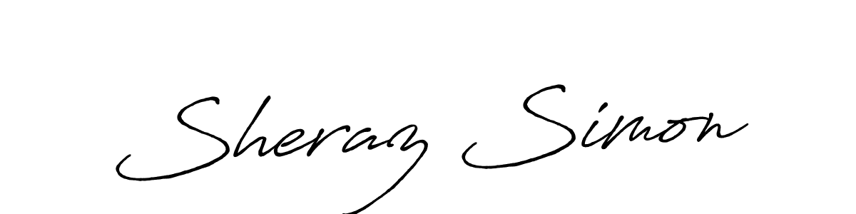 Design your own signature with our free online signature maker. With this signature software, you can create a handwritten (Antro_Vectra_Bolder) signature for name Sheraz Simon. Sheraz Simon signature style 7 images and pictures png