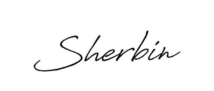 Make a beautiful signature design for name Sherbin. With this signature (Antro_Vectra_Bolder) style, you can create a handwritten signature for free. Sherbin signature style 7 images and pictures png