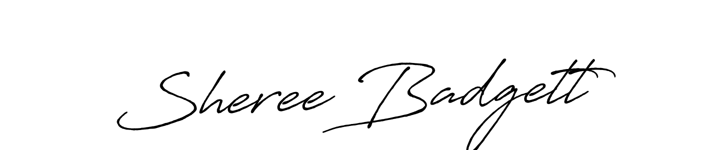 You should practise on your own different ways (Antro_Vectra_Bolder) to write your name (Sheree Badgett) in signature. don't let someone else do it for you. Sheree Badgett signature style 7 images and pictures png