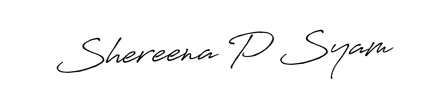 Once you've used our free online signature maker to create your best signature Antro_Vectra_Bolder style, it's time to enjoy all of the benefits that Shereena P Syam name signing documents. Shereena P Syam signature style 7 images and pictures png
