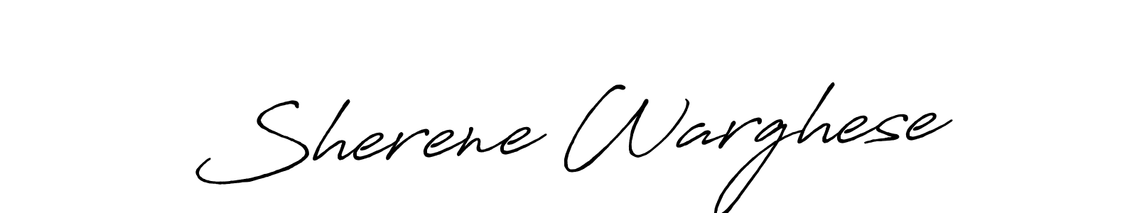 Make a beautiful signature design for name Sherene Warghese. With this signature (Antro_Vectra_Bolder) style, you can create a handwritten signature for free. Sherene Warghese signature style 7 images and pictures png