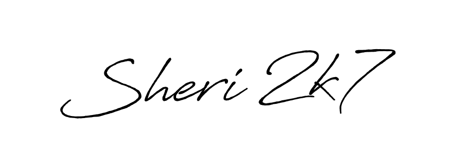 Similarly Antro_Vectra_Bolder is the best handwritten signature design. Signature creator online .You can use it as an online autograph creator for name Sheri 2k7. Sheri 2k7 signature style 7 images and pictures png