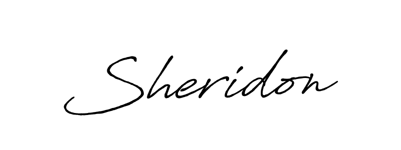 Create a beautiful signature design for name Sheridon. With this signature (Antro_Vectra_Bolder) fonts, you can make a handwritten signature for free. Sheridon signature style 7 images and pictures png