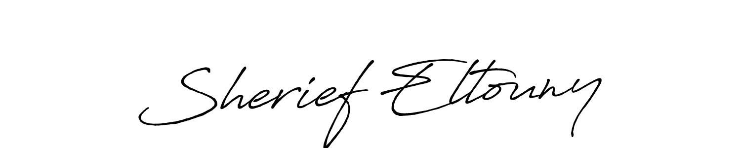 Similarly Antro_Vectra_Bolder is the best handwritten signature design. Signature creator online .You can use it as an online autograph creator for name Sherief Eltouny. Sherief Eltouny signature style 7 images and pictures png