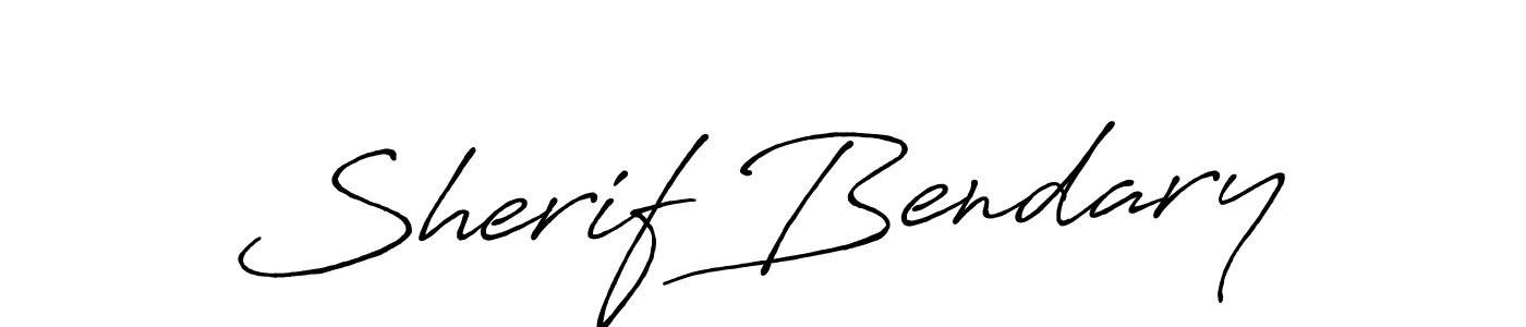 Make a beautiful signature design for name Sherif Bendary. With this signature (Antro_Vectra_Bolder) style, you can create a handwritten signature for free. Sherif Bendary signature style 7 images and pictures png