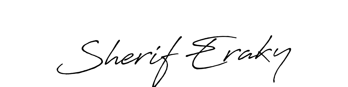 Use a signature maker to create a handwritten signature online. With this signature software, you can design (Antro_Vectra_Bolder) your own signature for name Sherif Eraky. Sherif Eraky signature style 7 images and pictures png