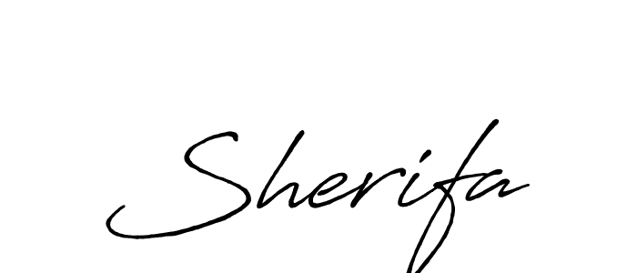 Create a beautiful signature design for name Sherifa. With this signature (Antro_Vectra_Bolder) fonts, you can make a handwritten signature for free. Sherifa signature style 7 images and pictures png