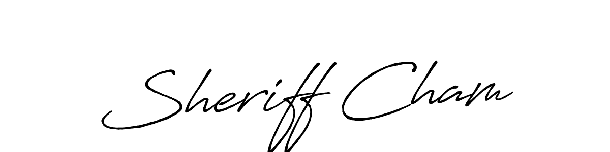 if you are searching for the best signature style for your name Sheriff Cham. so please give up your signature search. here we have designed multiple signature styles  using Antro_Vectra_Bolder. Sheriff Cham signature style 7 images and pictures png