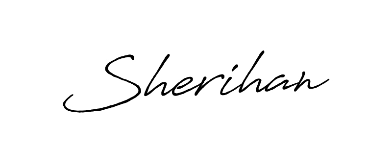 Create a beautiful signature design for name Sherihan. With this signature (Antro_Vectra_Bolder) fonts, you can make a handwritten signature for free. Sherihan signature style 7 images and pictures png