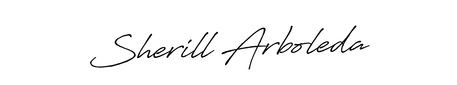 Sherill Arboleda stylish signature style. Best Handwritten Sign (Antro_Vectra_Bolder) for my name. Handwritten Signature Collection Ideas for my name Sherill Arboleda. Sherill Arboleda signature style 7 images and pictures png