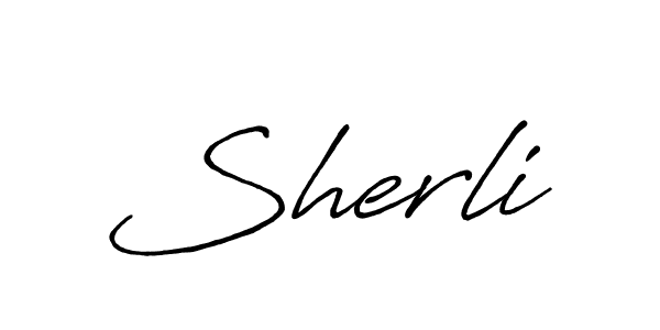 if you are searching for the best signature style for your name Sherli. so please give up your signature search. here we have designed multiple signature styles  using Antro_Vectra_Bolder. Sherli signature style 7 images and pictures png