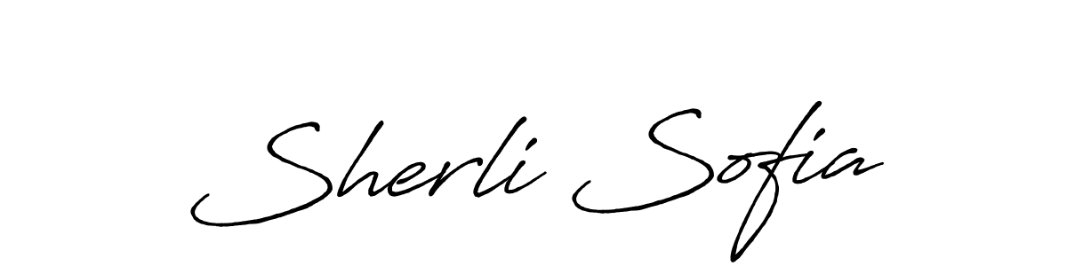 Use a signature maker to create a handwritten signature online. With this signature software, you can design (Antro_Vectra_Bolder) your own signature for name Sherli Sofia. Sherli Sofia signature style 7 images and pictures png