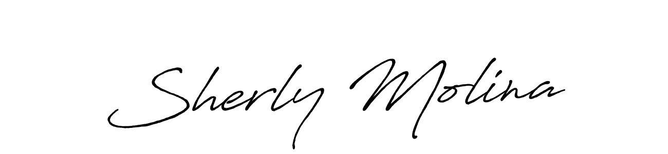 Also You can easily find your signature by using the search form. We will create Sherly Molina name handwritten signature images for you free of cost using Antro_Vectra_Bolder sign style. Sherly Molina signature style 7 images and pictures png