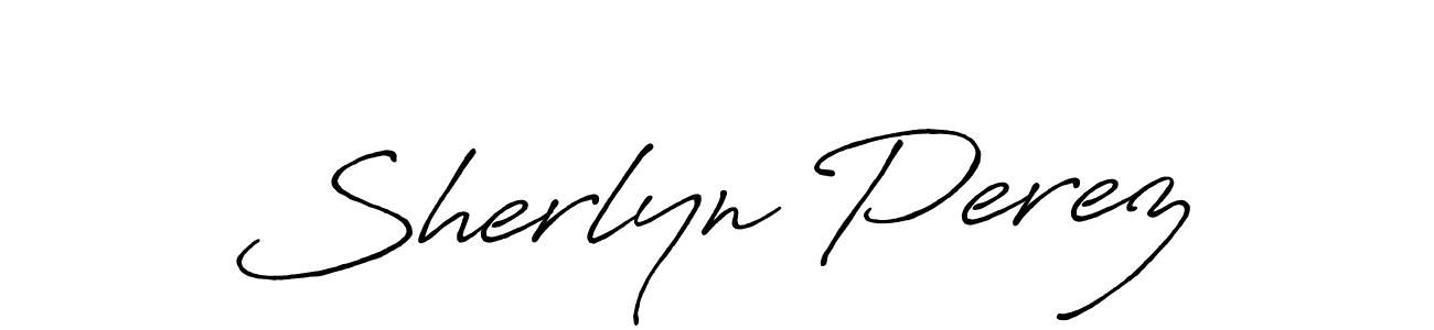How to make Sherlyn Perez name signature. Use Antro_Vectra_Bolder style for creating short signs online. This is the latest handwritten sign. Sherlyn Perez signature style 7 images and pictures png