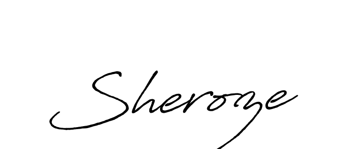 Sheroze stylish signature style. Best Handwritten Sign (Antro_Vectra_Bolder) for my name. Handwritten Signature Collection Ideas for my name Sheroze. Sheroze signature style 7 images and pictures png