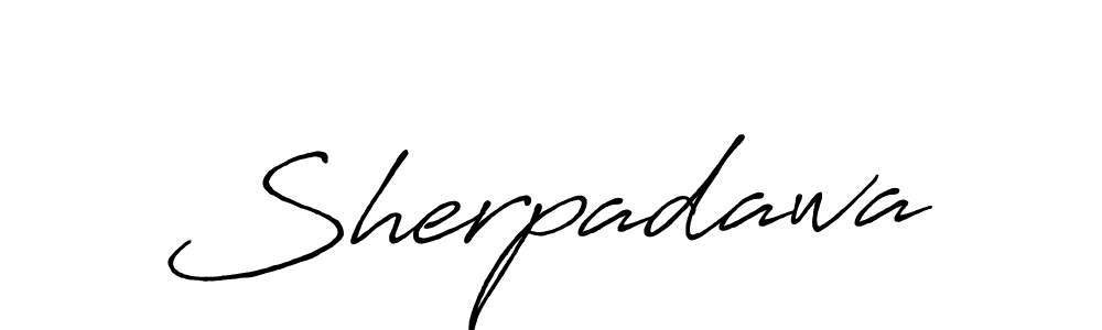 Sherpadawa stylish signature style. Best Handwritten Sign (Antro_Vectra_Bolder) for my name. Handwritten Signature Collection Ideas for my name Sherpadawa. Sherpadawa signature style 7 images and pictures png