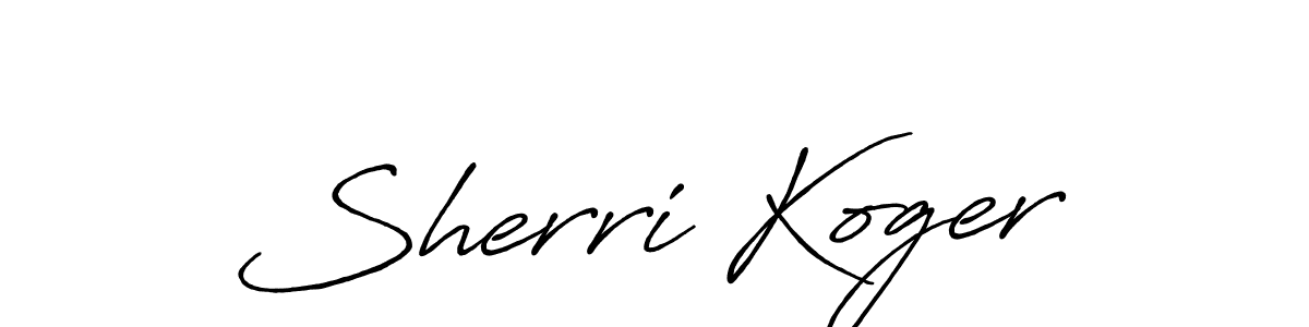 Similarly Antro_Vectra_Bolder is the best handwritten signature design. Signature creator online .You can use it as an online autograph creator for name Sherri Koger. Sherri Koger signature style 7 images and pictures png