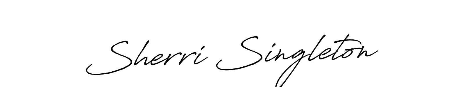 Design your own signature with our free online signature maker. With this signature software, you can create a handwritten (Antro_Vectra_Bolder) signature for name Sherri Singleton. Sherri Singleton signature style 7 images and pictures png