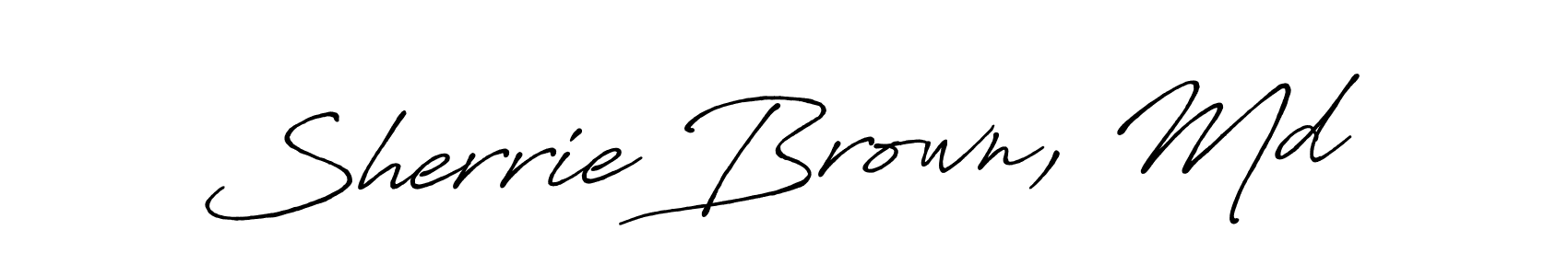 Design your own signature with our free online signature maker. With this signature software, you can create a handwritten (Antro_Vectra_Bolder) signature for name Sherrie Brown, Md. Sherrie Brown, Md signature style 7 images and pictures png