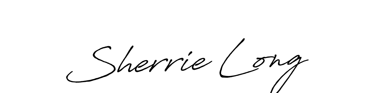 How to make Sherrie Long name signature. Use Antro_Vectra_Bolder style for creating short signs online. This is the latest handwritten sign. Sherrie Long signature style 7 images and pictures png
