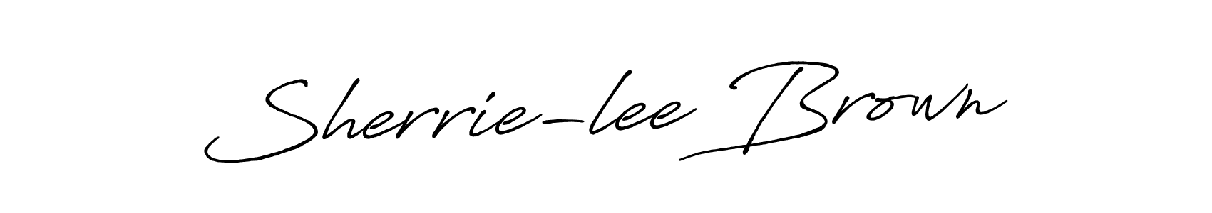 Make a beautiful signature design for name Sherrie-lee Brown. With this signature (Antro_Vectra_Bolder) style, you can create a handwritten signature for free. Sherrie-lee Brown signature style 7 images and pictures png