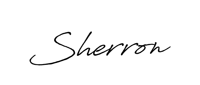 Make a beautiful signature design for name Sherron. Use this online signature maker to create a handwritten signature for free. Sherron signature style 7 images and pictures png