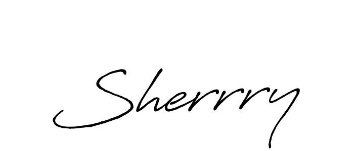 How to make Sherrry signature? Antro_Vectra_Bolder is a professional autograph style. Create handwritten signature for Sherrry name. Sherrry signature style 7 images and pictures png
