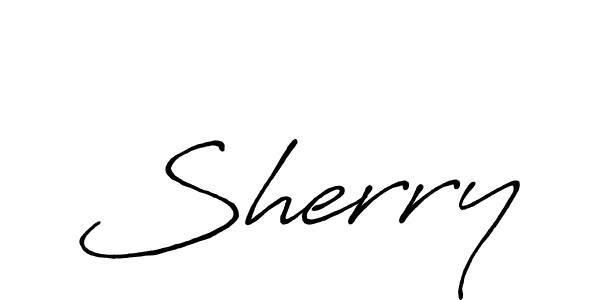 How to make Sherry signature? Antro_Vectra_Bolder is a professional autograph style. Create handwritten signature for Sherry name. Sherry signature style 7 images and pictures png