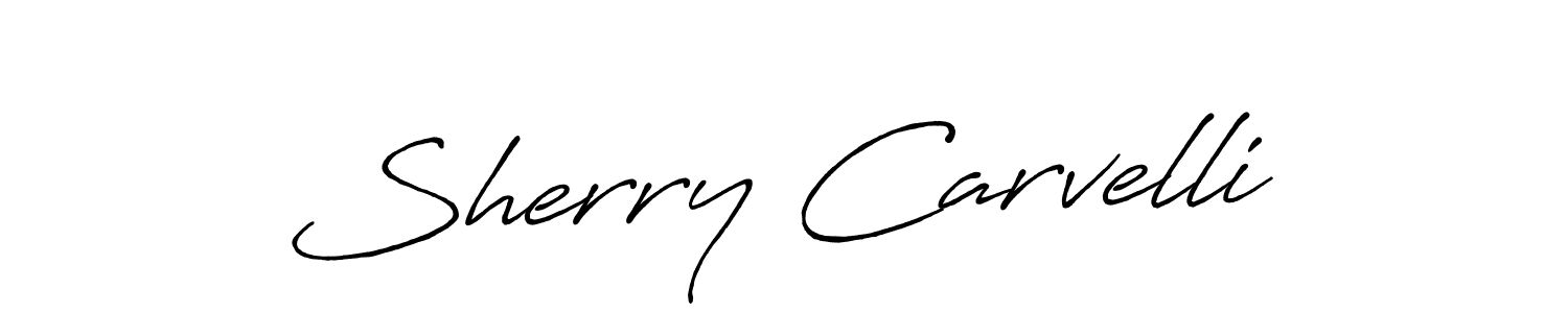 Create a beautiful signature design for name Sherry Carvelli. With this signature (Antro_Vectra_Bolder) fonts, you can make a handwritten signature for free. Sherry Carvelli signature style 7 images and pictures png