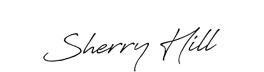 How to make Sherry Hill name signature. Use Antro_Vectra_Bolder style for creating short signs online. This is the latest handwritten sign. Sherry Hill signature style 7 images and pictures png