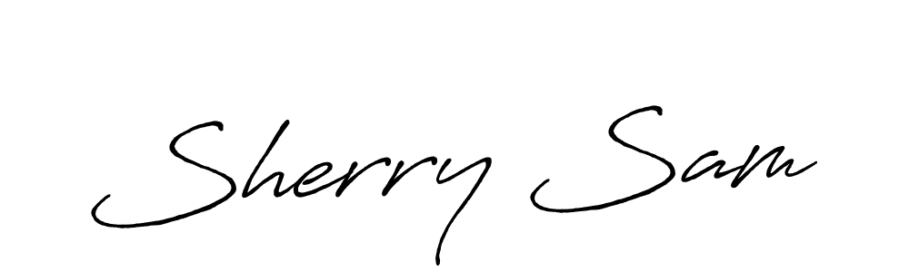 How to make Sherry Sam name signature. Use Antro_Vectra_Bolder style for creating short signs online. This is the latest handwritten sign. Sherry Sam signature style 7 images and pictures png