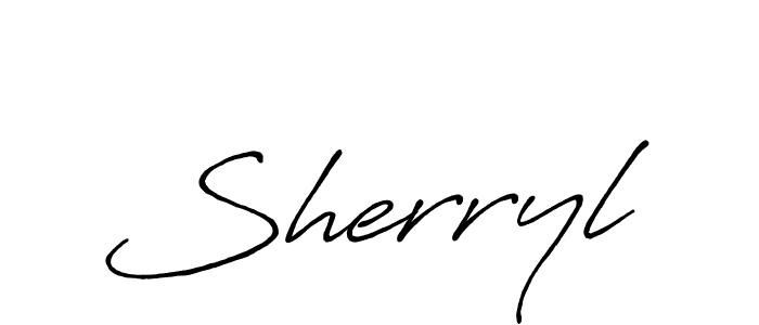 Also You can easily find your signature by using the search form. We will create Sherryl name handwritten signature images for you free of cost using Antro_Vectra_Bolder sign style. Sherryl signature style 7 images and pictures png