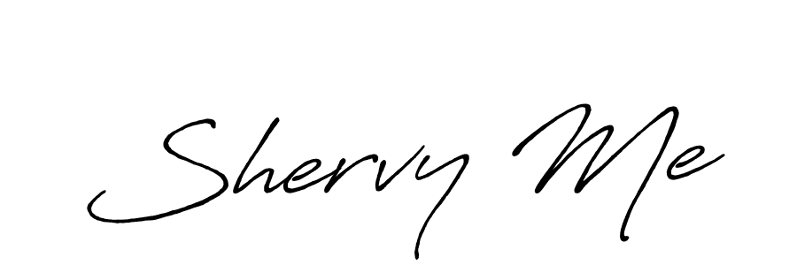 Also You can easily find your signature by using the search form. We will create Shervy Me name handwritten signature images for you free of cost using Antro_Vectra_Bolder sign style. Shervy Me signature style 7 images and pictures png