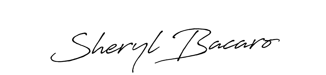 Also You can easily find your signature by using the search form. We will create Sheryl Bacaro name handwritten signature images for you free of cost using Antro_Vectra_Bolder sign style. Sheryl Bacaro signature style 7 images and pictures png
