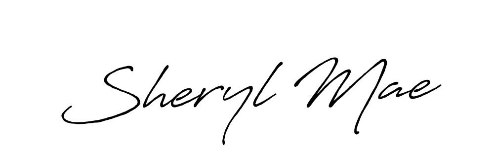 You should practise on your own different ways (Antro_Vectra_Bolder) to write your name (Sheryl Mae) in signature. don't let someone else do it for you. Sheryl Mae signature style 7 images and pictures png
