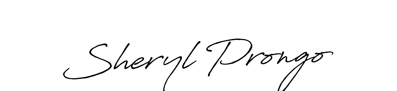 Create a beautiful signature design for name Sheryl Prongo. With this signature (Antro_Vectra_Bolder) fonts, you can make a handwritten signature for free. Sheryl Prongo signature style 7 images and pictures png