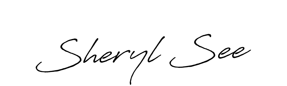 Also You can easily find your signature by using the search form. We will create Sheryl See name handwritten signature images for you free of cost using Antro_Vectra_Bolder sign style. Sheryl See signature style 7 images and pictures png