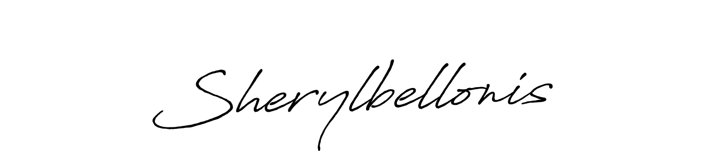 The best way (Antro_Vectra_Bolder) to make a short signature is to pick only two or three words in your name. The name Sherylbellonis include a total of six letters. For converting this name. Sherylbellonis signature style 7 images and pictures png