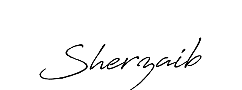 Make a beautiful signature design for name Sherzaib. With this signature (Antro_Vectra_Bolder) style, you can create a handwritten signature for free. Sherzaib signature style 7 images and pictures png