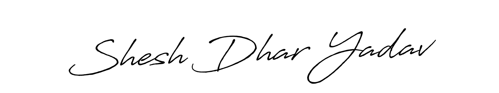 Make a beautiful signature design for name Shesh Dhar Yadav. With this signature (Antro_Vectra_Bolder) style, you can create a handwritten signature for free. Shesh Dhar Yadav signature style 7 images and pictures png