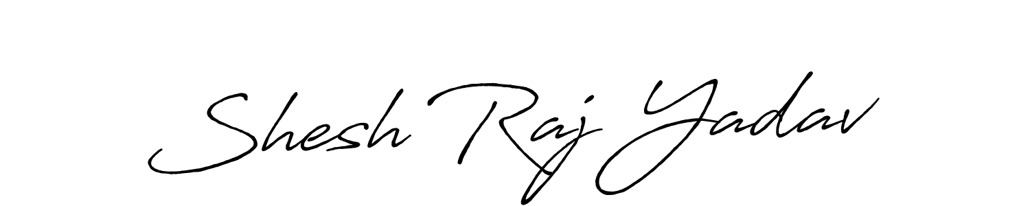 Make a beautiful signature design for name Shesh Raj Yadav. With this signature (Antro_Vectra_Bolder) style, you can create a handwritten signature for free. Shesh Raj Yadav signature style 7 images and pictures png