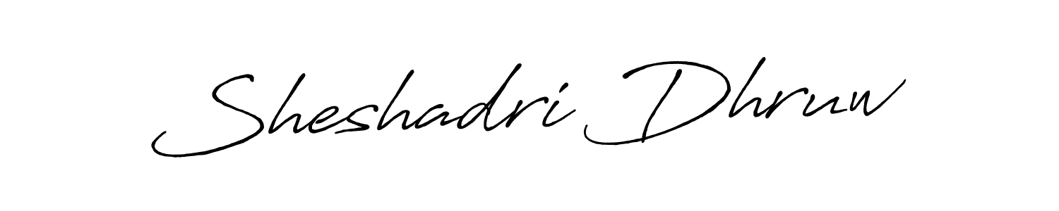 Sheshadri Dhruw stylish signature style. Best Handwritten Sign (Antro_Vectra_Bolder) for my name. Handwritten Signature Collection Ideas for my name Sheshadri Dhruw. Sheshadri Dhruw signature style 7 images and pictures png