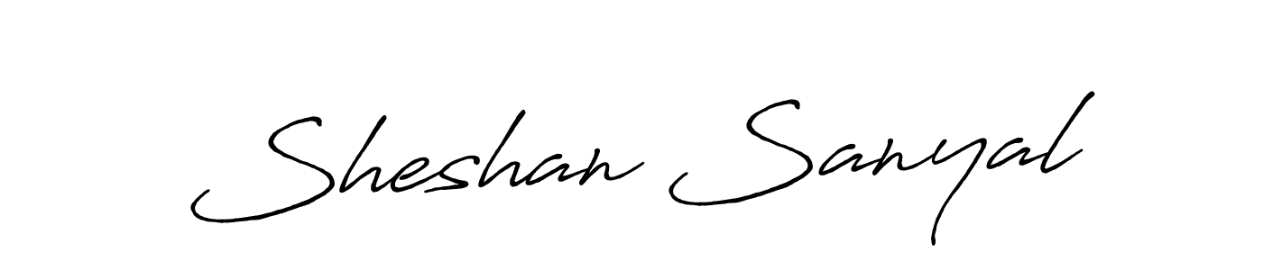 Make a beautiful signature design for name Sheshan Sanyal. With this signature (Antro_Vectra_Bolder) style, you can create a handwritten signature for free. Sheshan Sanyal signature style 7 images and pictures png